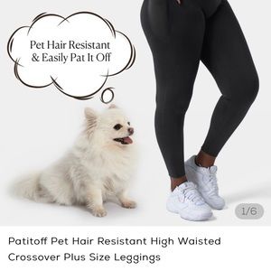 BNWT HALARA Patitoff Pet Hair Resistant High Waisted Plus Size Leggings size 1x